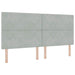 Pat cu arcuri cu saltea Gri deschis 200 x 200 cm Catifea - WALTI WALTI