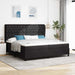 Pat cu arcuri cu saltea cu headboard Negru 200 x 200 cm Catifea - WALTI WALTI