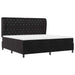 Pat cu arcuri cu saltea cu headboard Negru 200 x 200 cm Catifea - WALTI WALTI