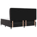 Pat cu arcuri cu saltea cu headboard Negru 200 x 200 cm Catifea - WALTI WALTI