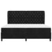 Pat cu arcuri cu saltea cu headboard Negru 200 x 200 cm Catifea - WALTI WALTI