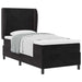 Pat cu arcuri cu saltea Negru 200 x 80 cm Poliester - WALTI WALTI