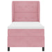 Pat cu arcuri cu saltea cu headboard Roz 200 x 80 cm Poliester - WALTI WALTI