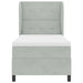 Pat cu arcuri cu saltea Gri deschis 200 x 90 cm Poliester - WALTI WALTI