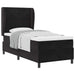 Pat cu arcuri cu saltea cu headboard Negru 90 x 200 cm Catifea - WALTI WALTI
