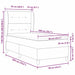 Pat cu arcuri cu saltea cu headboard Negru 90 x 200 cm Catifea - WALTI WALTI