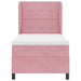 Pat cu arcuri cu saltea cu headboard Roz 200 x 90 cm Poliester - WALTI WALTI