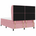 Pat cu arcuri cu saltea cu headboard Roz 190 x 140 cm Poliester - WALTI WALTI