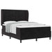 Pat cu arcuri cu saltea Negru 200 x 140 cm Poliester - WALTI WALTI