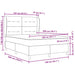 Pat cu arcuri cu saltea cu headboard Roz 200 x 140 cm Poliester - WALTI WALTI