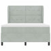 Pat cu arcuri cu saltea Gri deschis 200 x 160 cm Poliester - WALTI WALTI