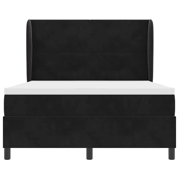 Pat cu arcuri cu saltea Negru 200 x 160 cm Poliester - WALTI WALTI