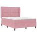 Pat cu arcuri cu saltea cu headboard Roz 200 x 160 cm Catifea - WALTI WALTI