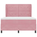 Pat cu arcuri cu saltea cu headboard Roz 200 x 160 cm Catifea - WALTI WALTI
