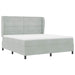 Pat cu arcuri cu saltea Gri deschis 200 x 180 cm Poliester - WALTI WALTI