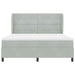 Pat cu arcuri cu saltea Gri deschis 200 x 180 cm Poliester - WALTI WALTI