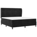 Pat cu arcuri cu saltea Negru 200 x 180 cm Poliester - WALTI WALTI