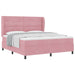 Pat cu arcuri cu saltea cu headboard Roz 200 x 180 cm Poliester - WALTI WALTI