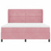 Pat cu arcuri cu saltea cu headboard Roz 200 x 180 cm Poliester - WALTI WALTI