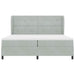 Pat cu arcuri cu saltea Gri deschis 200 x 200 cm Poliester - WALTI WALTI
