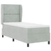 Pat cu arcuri cu headboard Gri deschis 200 x 80 cm Catifea - WALTI WALTI