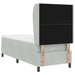 Pat cu arcuri cu headboard Gri deschis 200 x 80 cm Catifea - WALTI WALTI