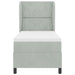 Pat cu arcuri cu headboard Gri deschis 200 x 80 cm Catifea - WALTI WALTI