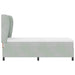 Pat cu arcuri cu headboard Gri deschis 200 x 80 cm Catifea - WALTI WALTI