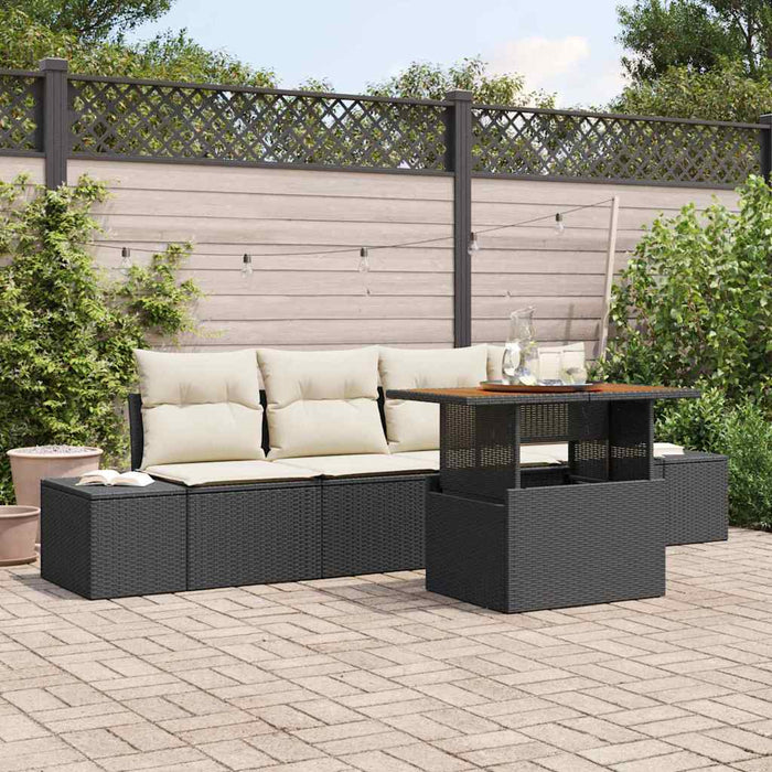 Set de masă pentru grădină Manual Negru, Crem 100 x 55 x 73 cm - WALTI WALTI