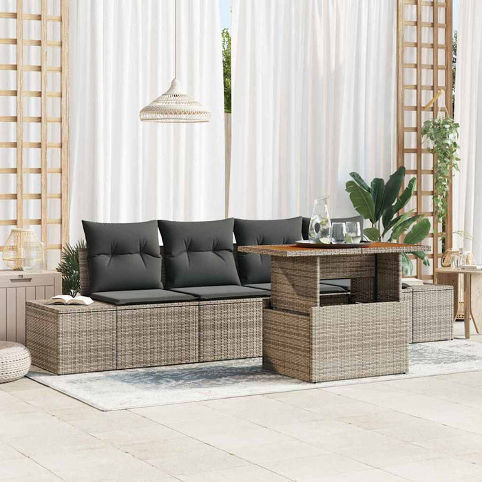 Set de masă pentru grădină Gri, Culoare maro 100 x 55 x 73 cm - WALTI WALTI