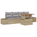 Set de masă pentru grădină cu pernă Bej, Gri 100 x 55 x 73 cm - WALTI WALTI
