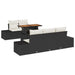 Set de masă pentru grădină 6 pcs Negru, Crem 100 x 55 x 73 cm - WALTI WALTI