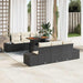 Set de masă pentru grădină 7 pcs Negru, Crem 100 x 55 x 73 cm - WALTI WALTI