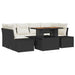 Set de masă pentru grădină 7 pcs Negru, Crem 100 x 55 x 73 cm - WALTI WALTI