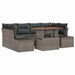 Set de masă pentru grădină 7 pcs Gri, ratan 100 x 55 x 73 cm - WALTI WALTI