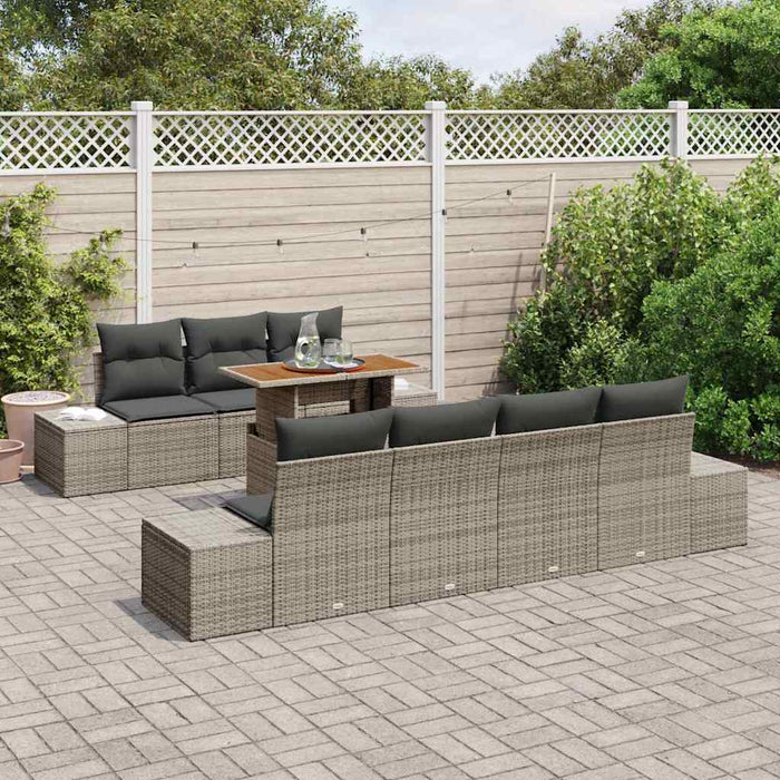 Set de masă pentru grădină cu pernă Manual cu pernă 8 pcs - WALTI WALTI