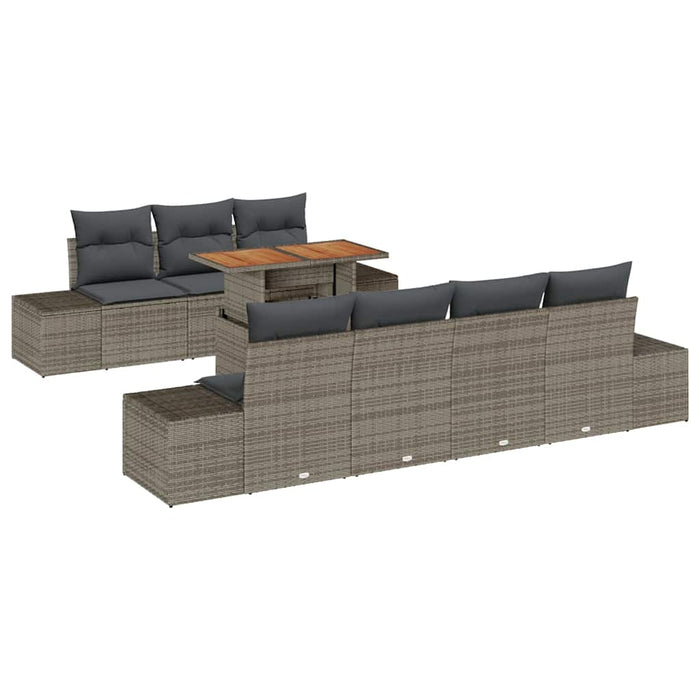Set de masă pentru grădină cu pernă Manual cu pernă 8 pcs - WALTI WALTI