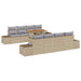 Set de masă pentru grădină 9 pcs Bej, Gri 100 x 55 x 73 cm - WALTI WALTI