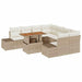 Set de masă pentru grădină 9 pcs Bej, crem 100 x 55 x 73 cm - WALTI WALTI