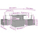 Set de canapele pentru grădină 5 buc. Negru și Crem - WALTI WALTI