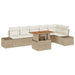 Set de masă pentru grădină 7 pcs Bej, crem 100 x 55 x 73 cm - WALTI WALTI