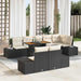 Set de masă pentru grădină 9 pcs Negru, Crem 100 x 55 x 73 cm - WALTI WALTI