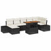Set de canapele pentru grădină cu pernă 8 pcs Negru, Crem - WALTI WALTI
