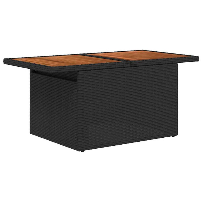 Set de canapele pentru grădină 9 buc. Negru poliratan WALTI