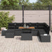 Set de masă pentru grădină cu pernă 9 pcs Negru și Maro - WALTI WALTI