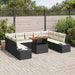 Set de masă pentru grădină 10 pcs Negru, Crem 100 x 55 x 73 cm - WALTI WALTI