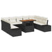 Set de masă pentru grădină 10 pcs Negru, Crem 100 x 55 x 73 cm - WALTI WALTI