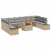 Set de canapele pentru grădină 11 pcs Bej, Gri 100 x 55 x 73 cm - WALTI WALTI