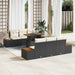 Set de masă pentru grădină 7 pcs Negru, Bej 100 x 55 x 73 cm - WALTI WALTI