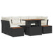 Set de masă pentru grădină 7 pcs Negru și crem 100 x 55 x 73 cm - WALTI WALTI